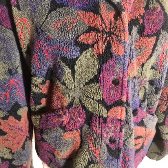 Vintage Kellysport Floral Fleece Jacket – Made in Canada - Picture 5 of 9